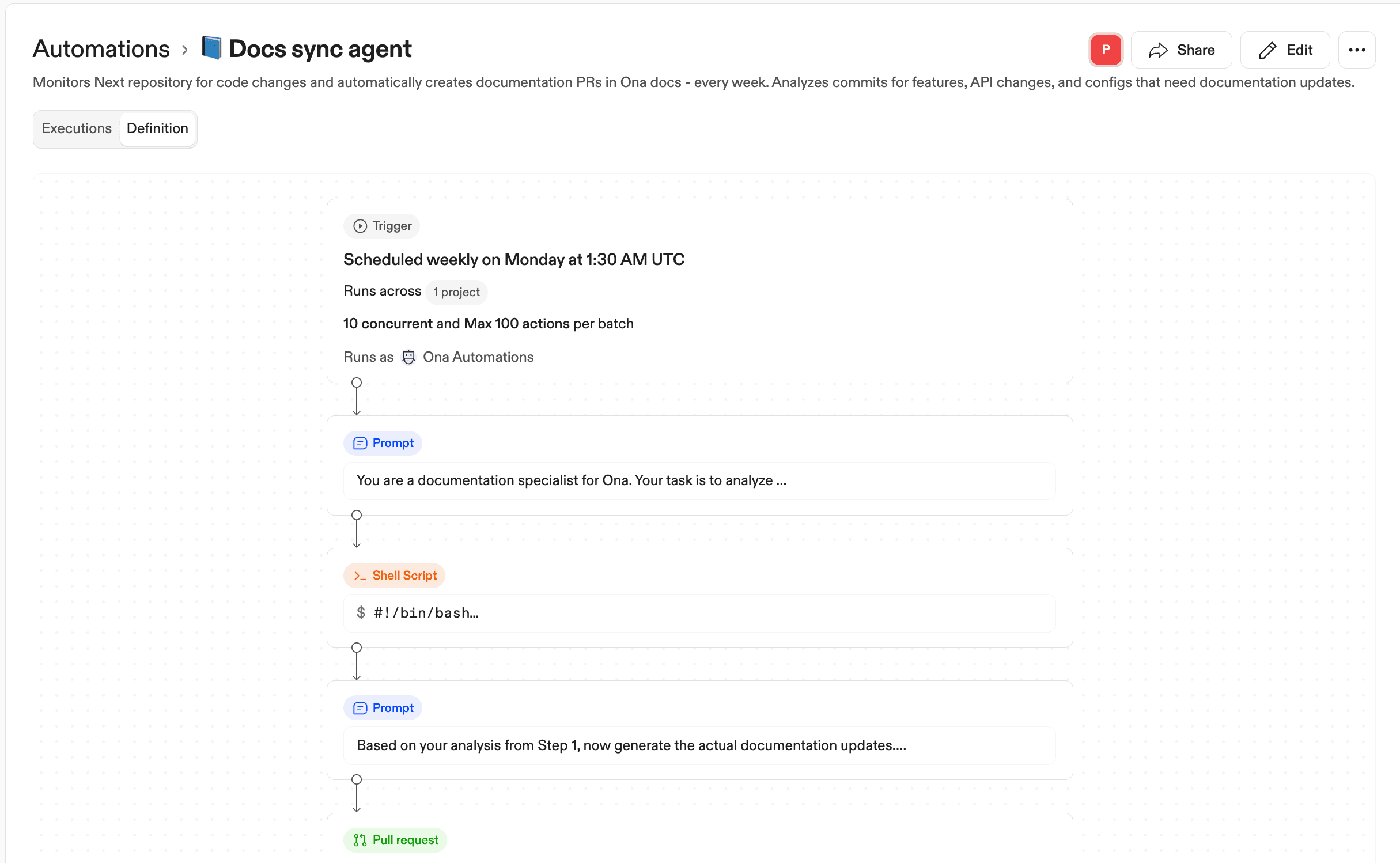 Docs sync agent preview
