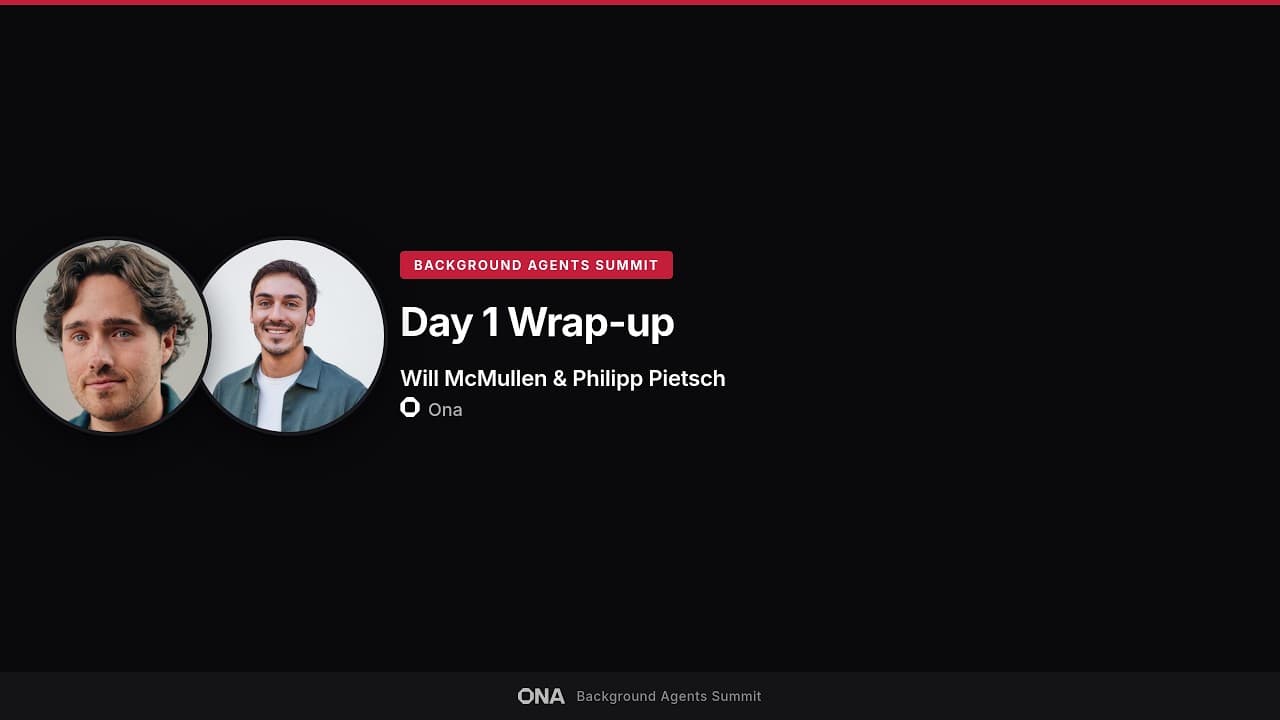 Day 1 Wrap-up