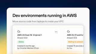 Secure development environments that run inside your AWS VPC